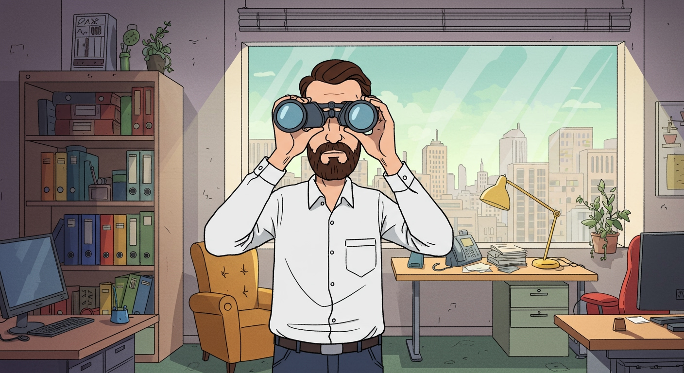 a-man-looking-through-binaculars-in-a-office-enivo-cartoon a-man-looking-through-binaculars-in-a-office-enivo-cartoon